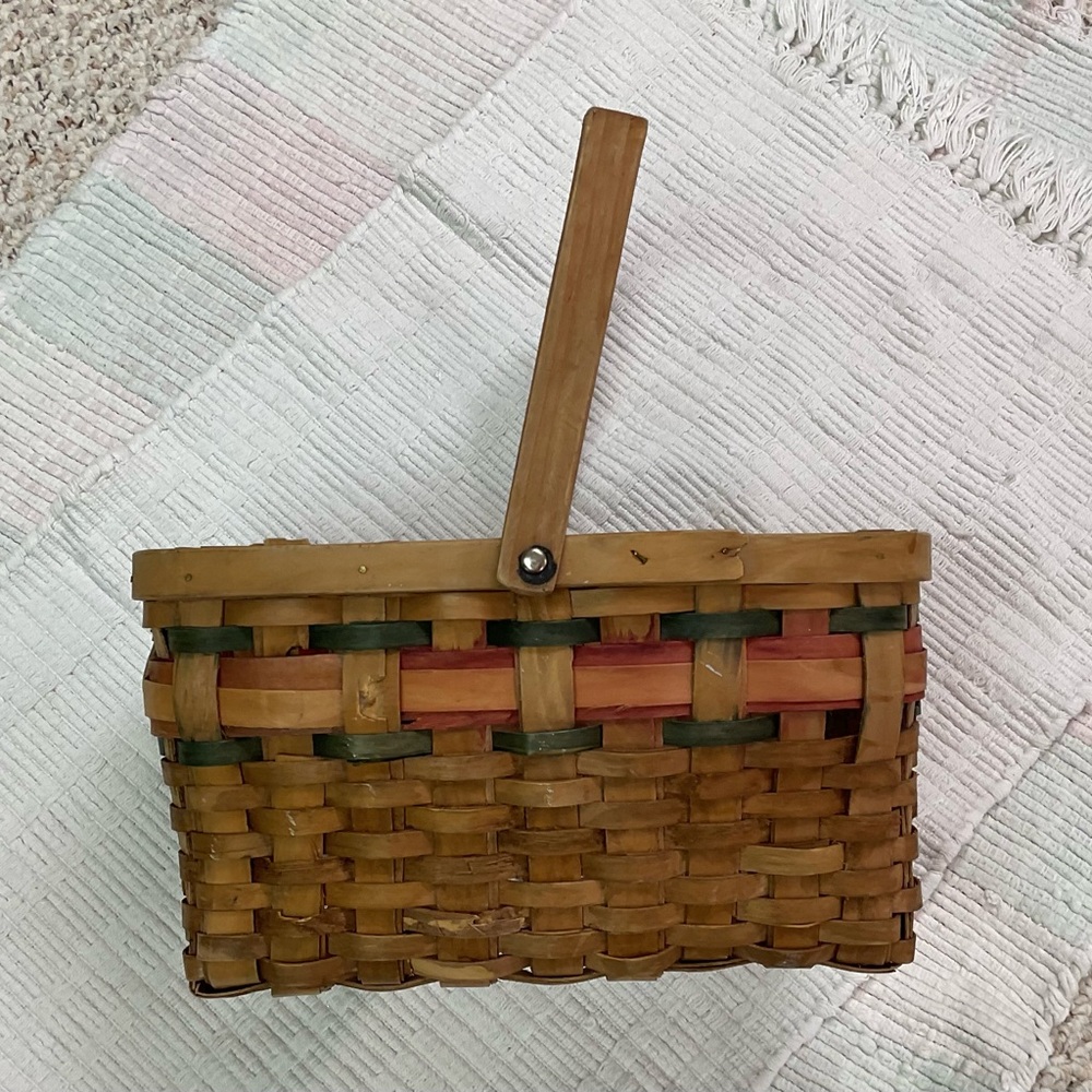 Woven Tan Basket Bag